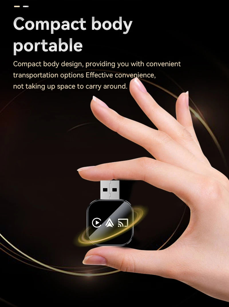 3-in-1 Wireless CarPlay Adapter 2025 | Convert Wired to Wireless | Mirror Link Support