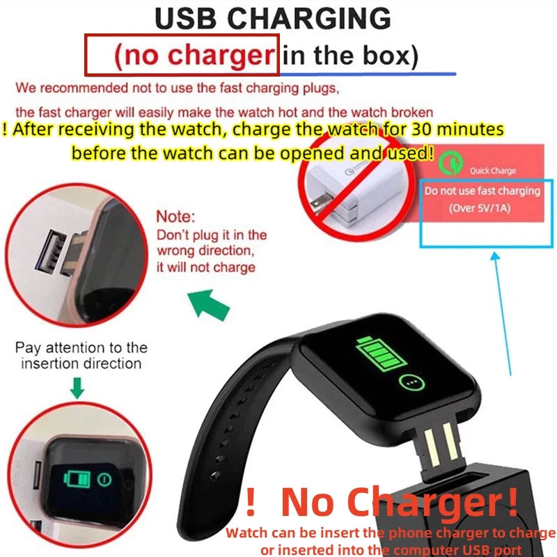 Smart Watch for Women & Men Bluetooth Fitness Tracker  Sport Digital Wristwatch with Music Player, Heart Rate & Sleep Monitor, Step Counter, and Smart Notifications