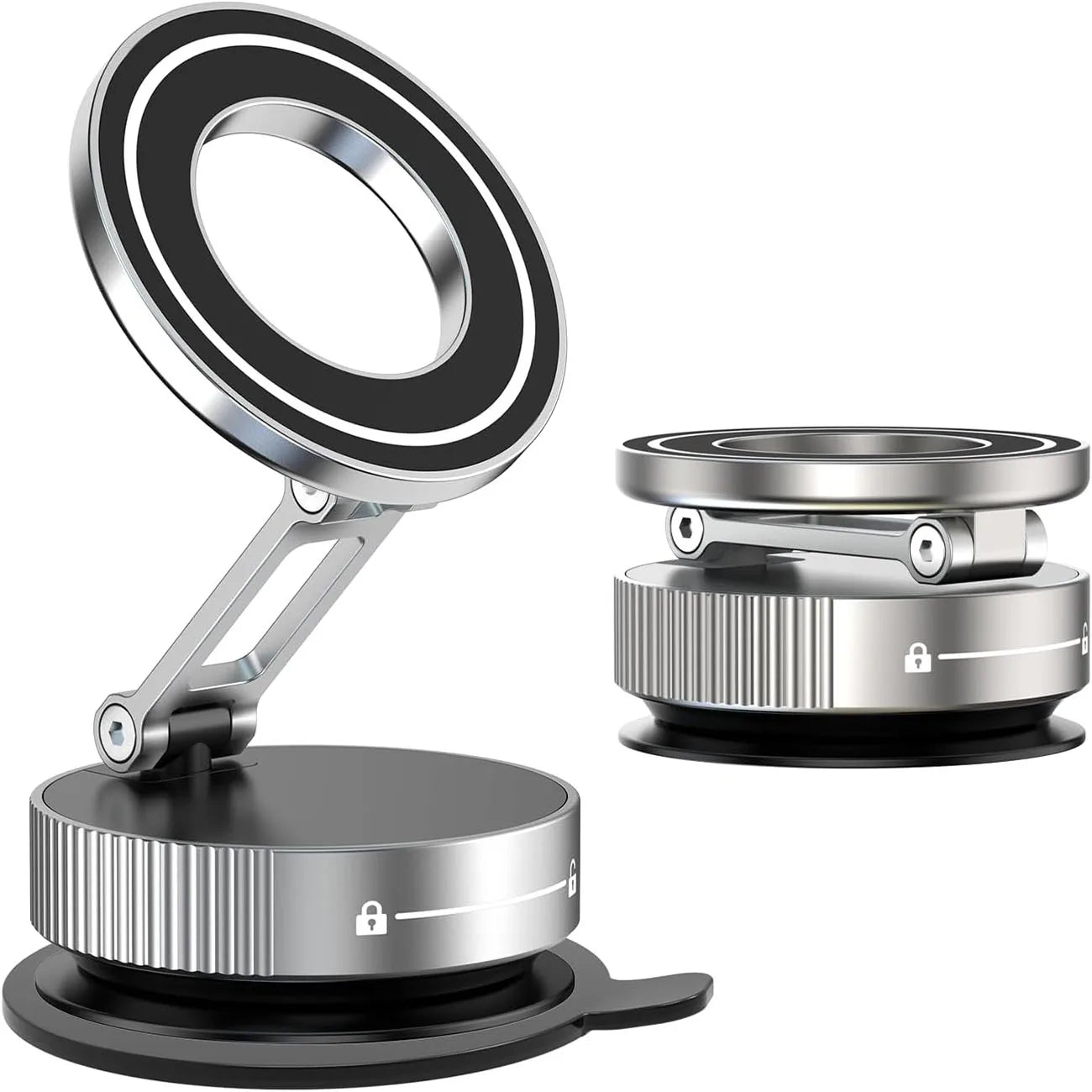 DUTRIEUX|Upgraded Aluminum Alloy Magnetic Car Phone Holder – 360° Rotation & Foldable Design