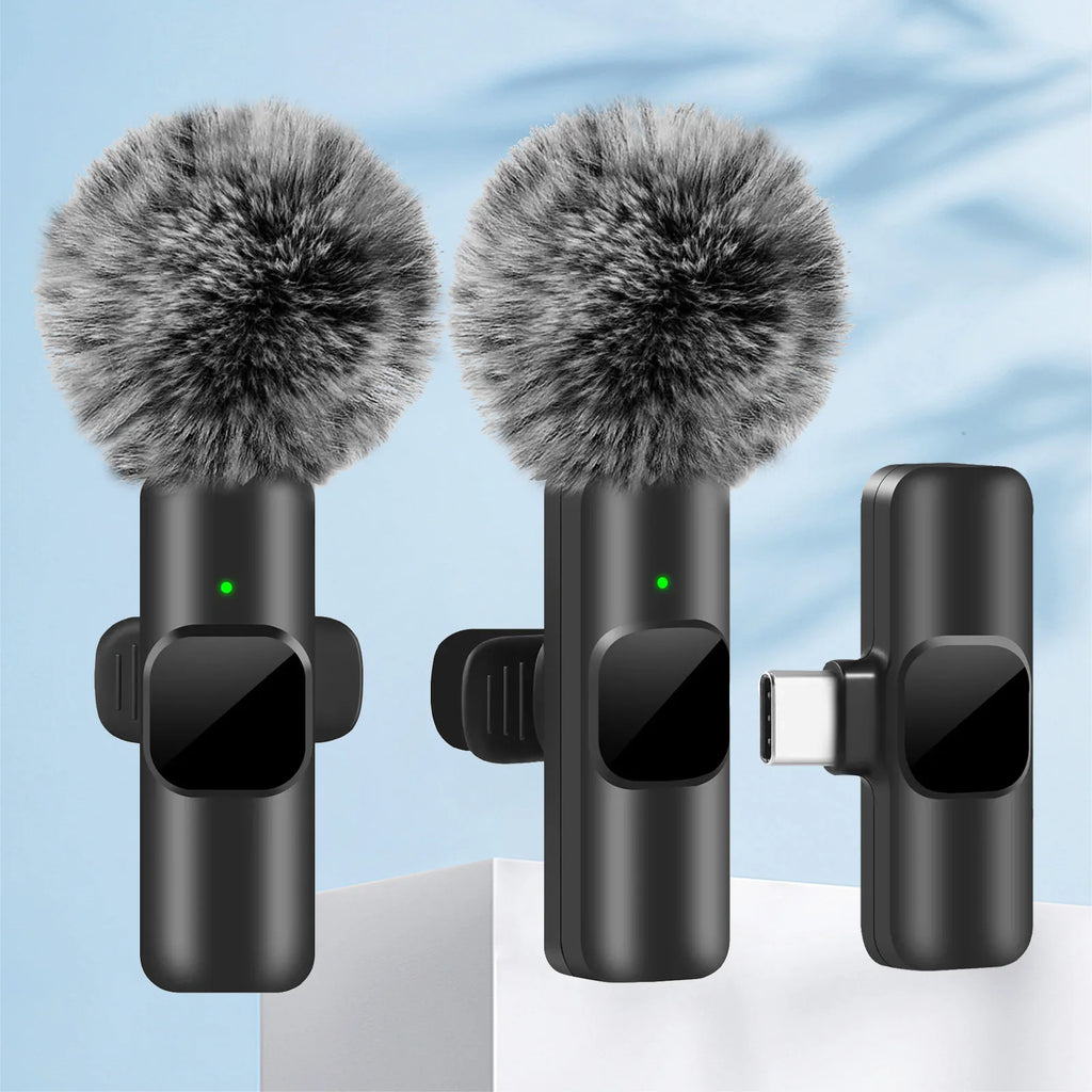 Wireless Lavalier Microphone for iPhone, Android, and Laptop