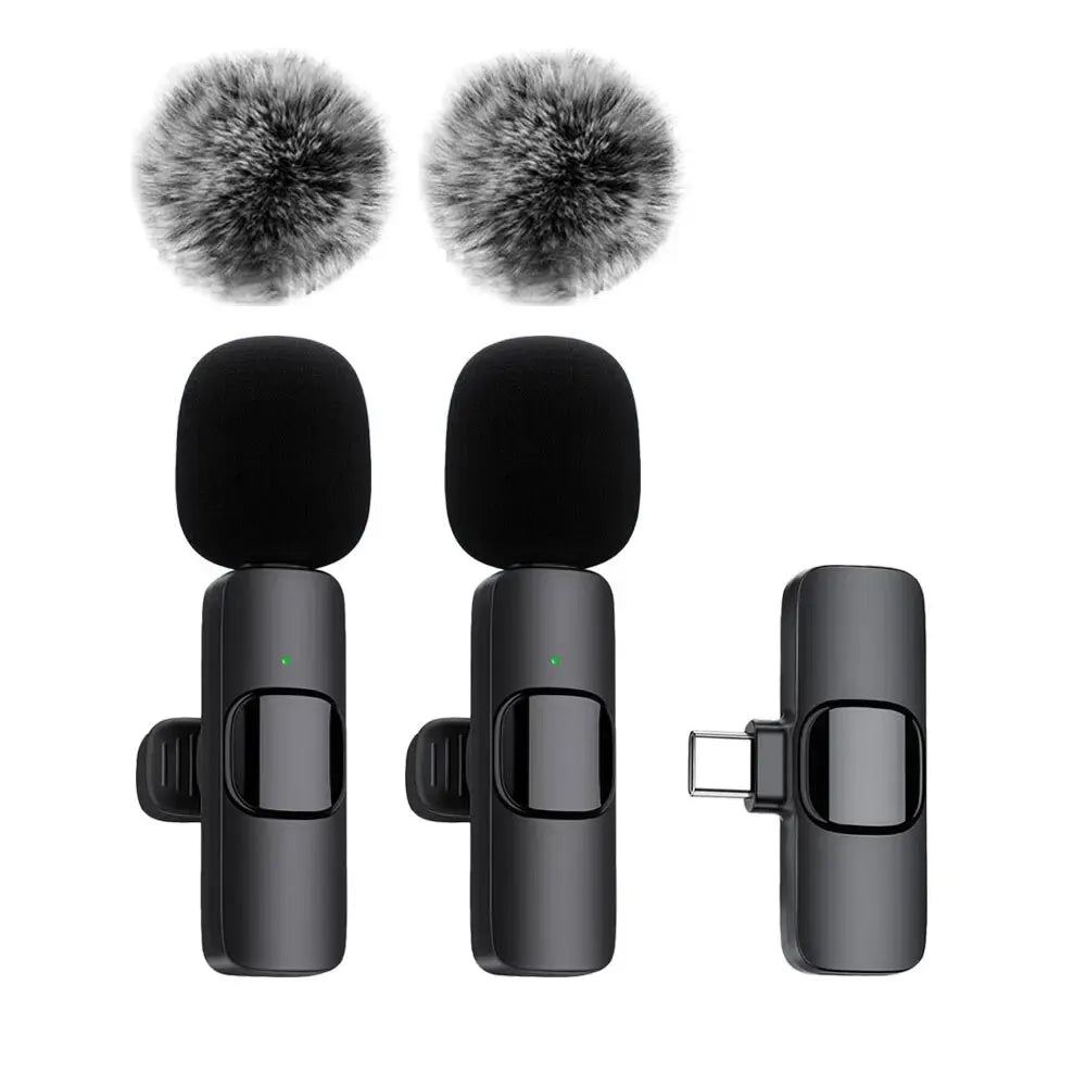 Wireless Lavalier Microphone for iPhone, Android, and Laptop