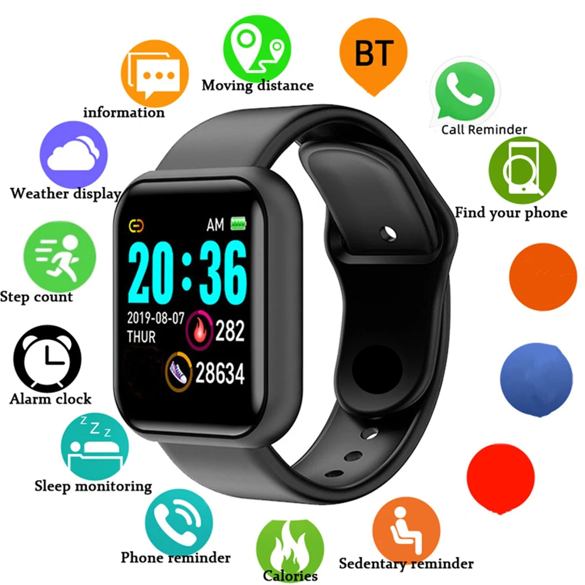 CHAONB|Smartwatch for Men & Women – Fitness Tracker & Message Reminder Bracelet