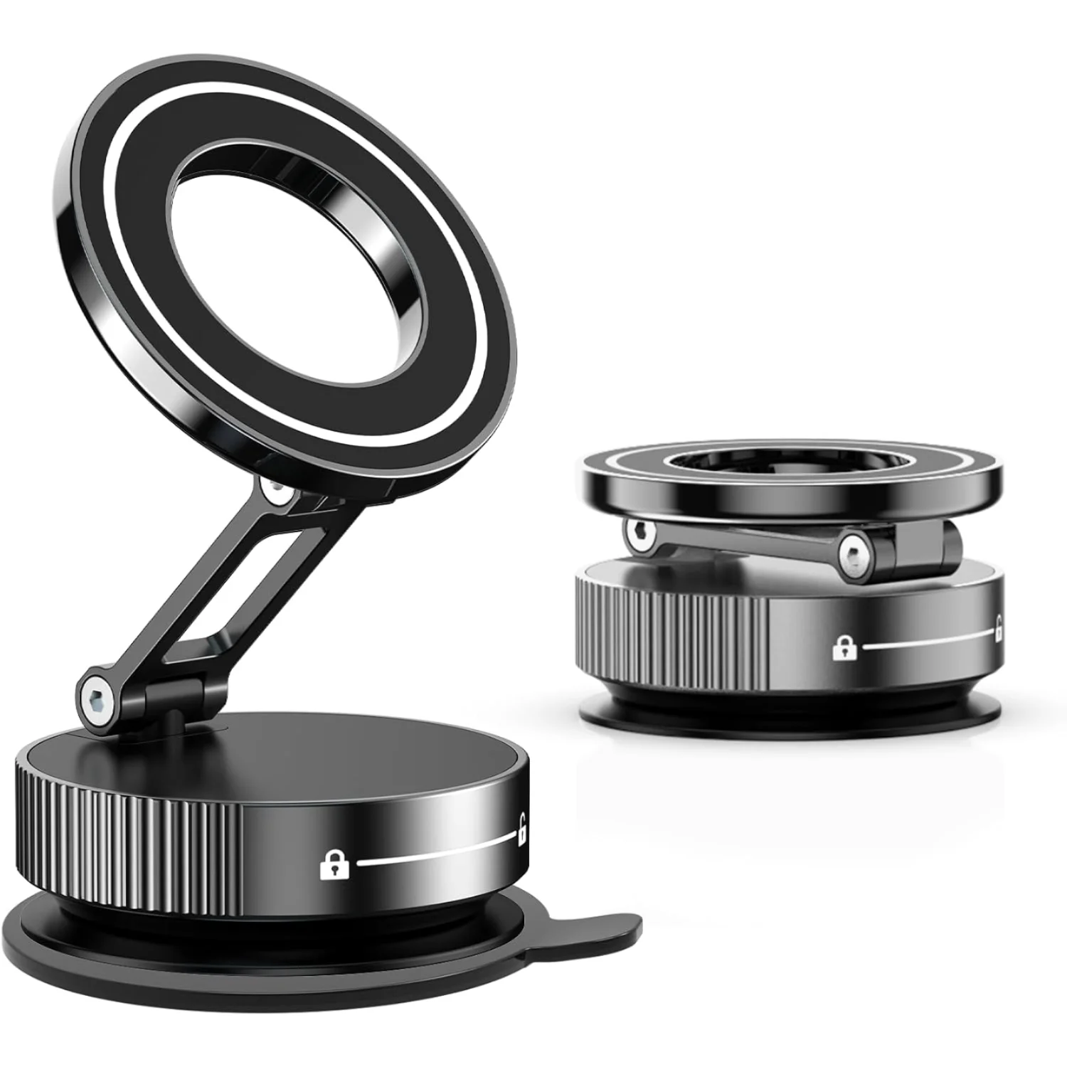DUTRIEUX|Upgraded Aluminum Alloy Magnetic Car Phone Holder – 360° Rotation & Foldable Design