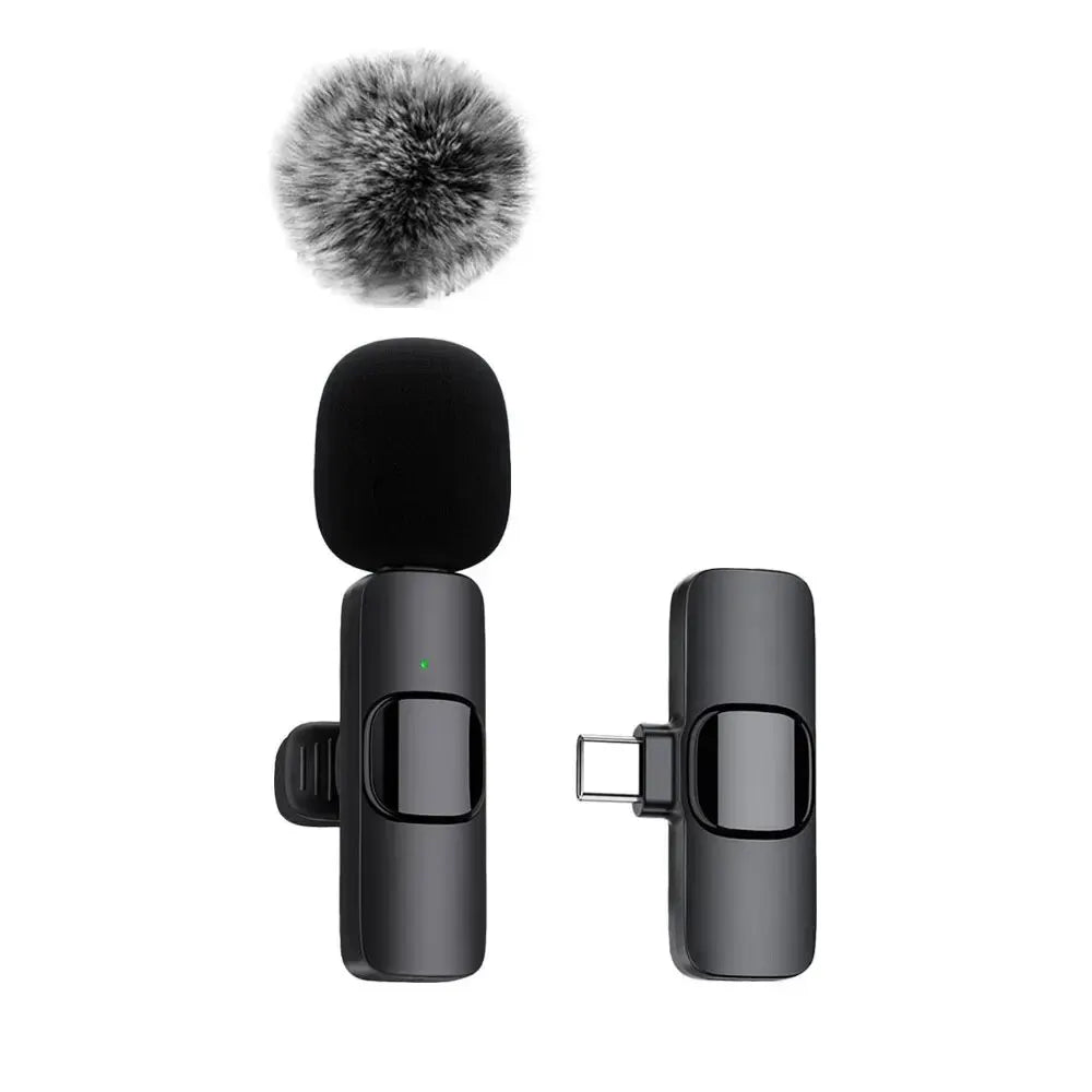 Wireless Lavalier Microphone for iPhone, Android, and Laptop