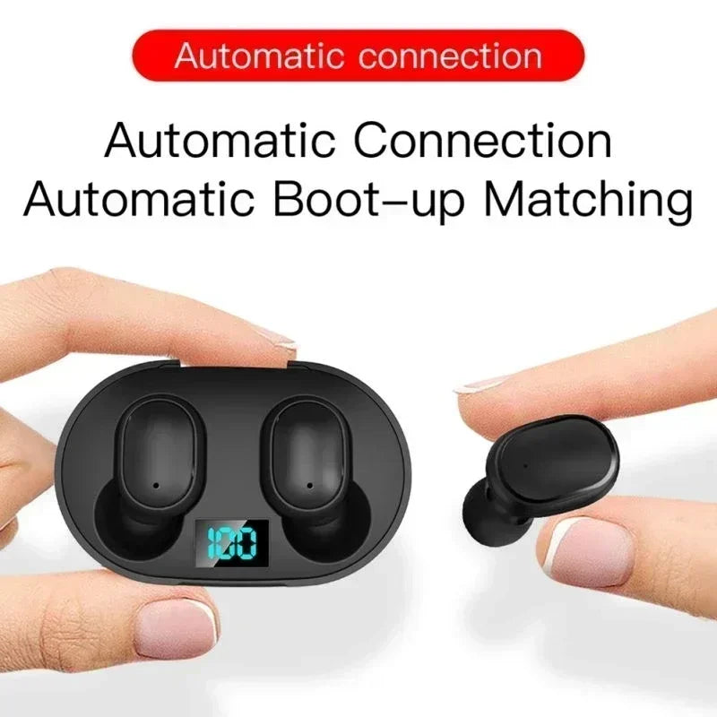 E6S Wireless Bluetooth Earphones TWS Headset  Noise Cancelling Wireless Earbuds with Microphone | Waterproof | HiFi Stereo Sound | Long Battery Life