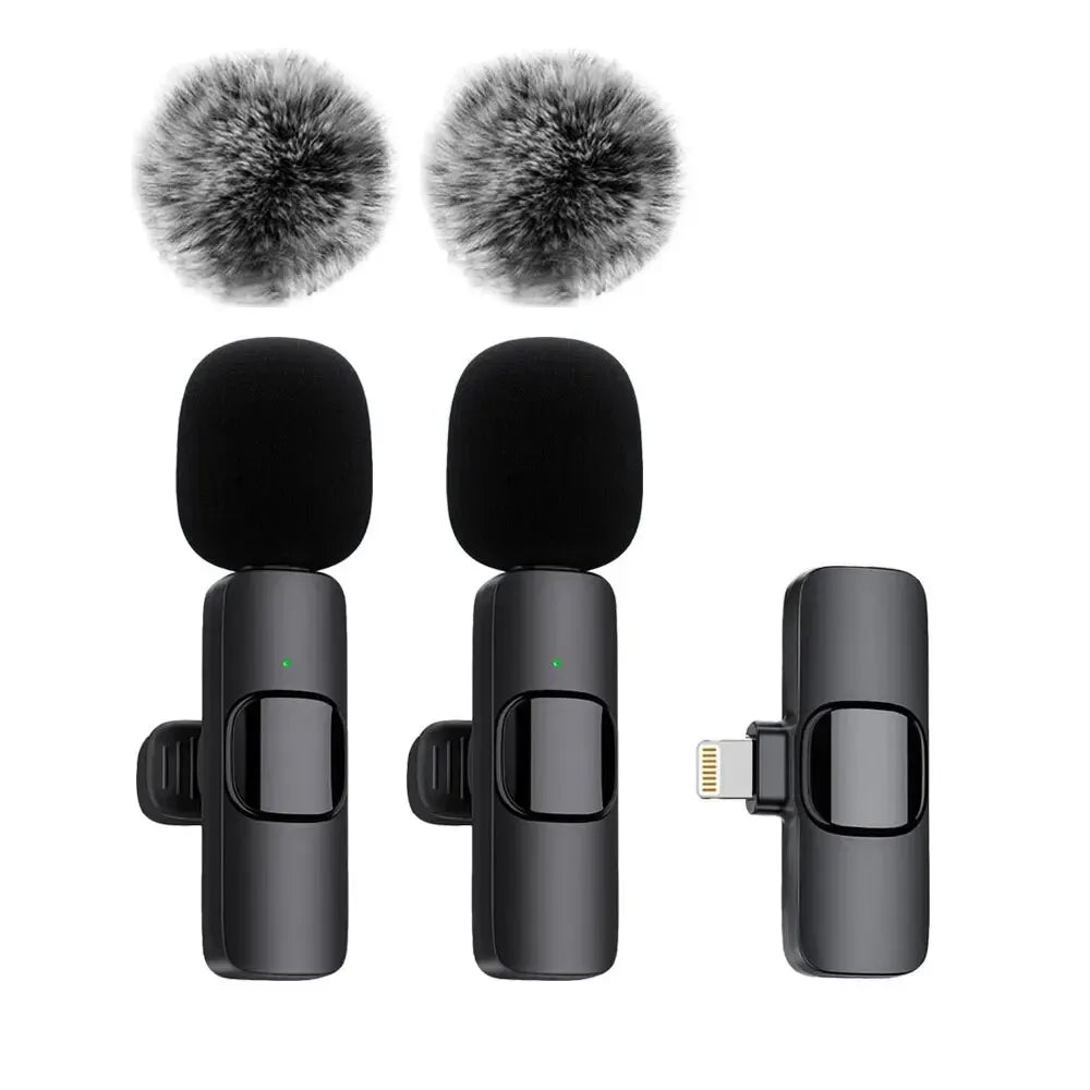 Wireless Lavalier Microphone for iPhone, Android, and Laptop