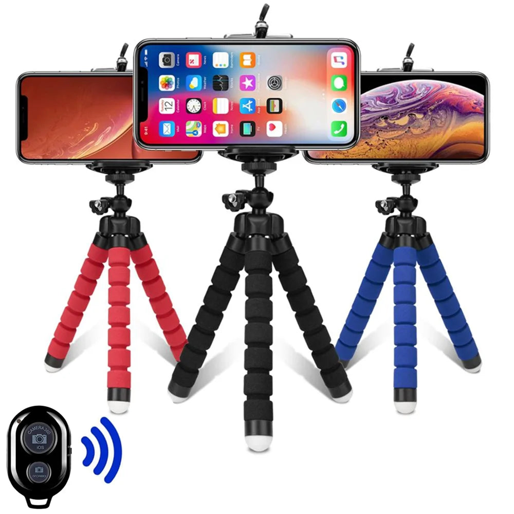 VeFly Octopus Flexible Tripod for Smartphones  Tripod for Phone | Mobile Camera Holder Clip | Flexible Mini Monopod | Portable Stativ for Smartphones